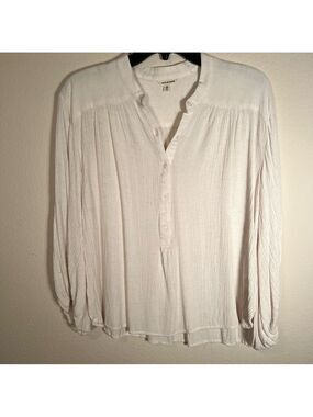 Max Studio Cream Button Up Blouse